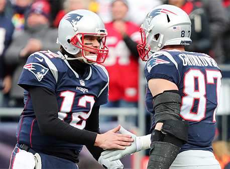Tom Brady Rob Gronkowski New England Patriots NFL Super Bowl Betting Odds