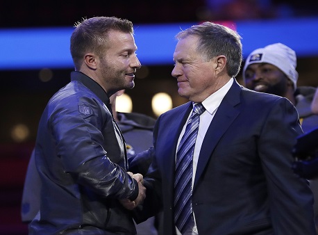 Sean McVay, Los Angeles Rams, Bill Belichick, New England Patriots, Super Bowl 53, Super Bowl props