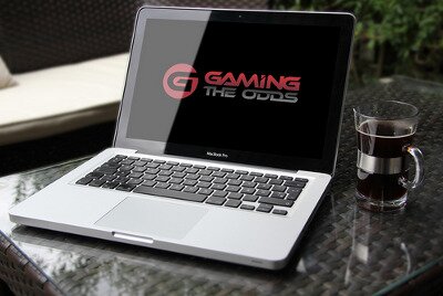Gaming the Odds Logo on a Laptop