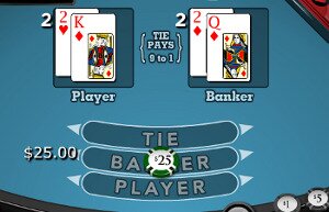 Playing baccarat for real money at Bovada Casino