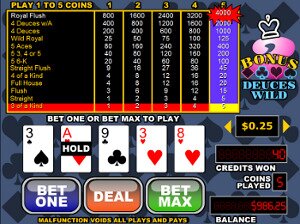 How to play video poker and win real money.