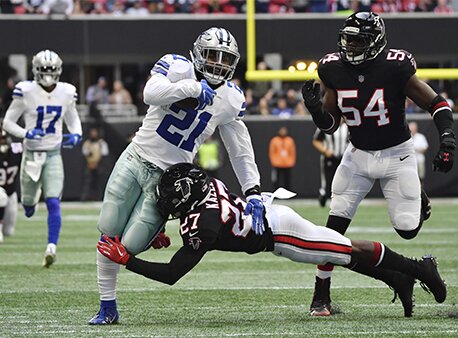 Ezekiel Elliott Dallas Cowboys NFL Betting Week 12 Top Games